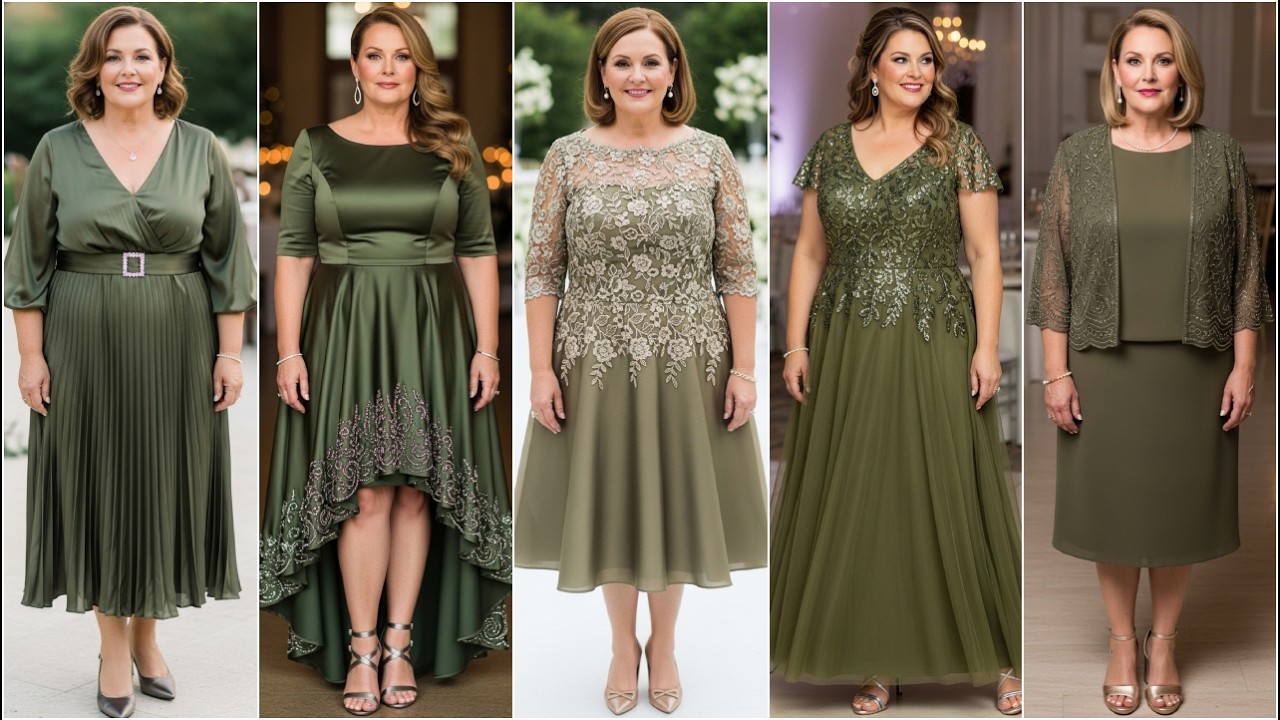 Olive Green Plus Size Mother of the Bride Dresses: Flattering Gowns for the Modern Mother!