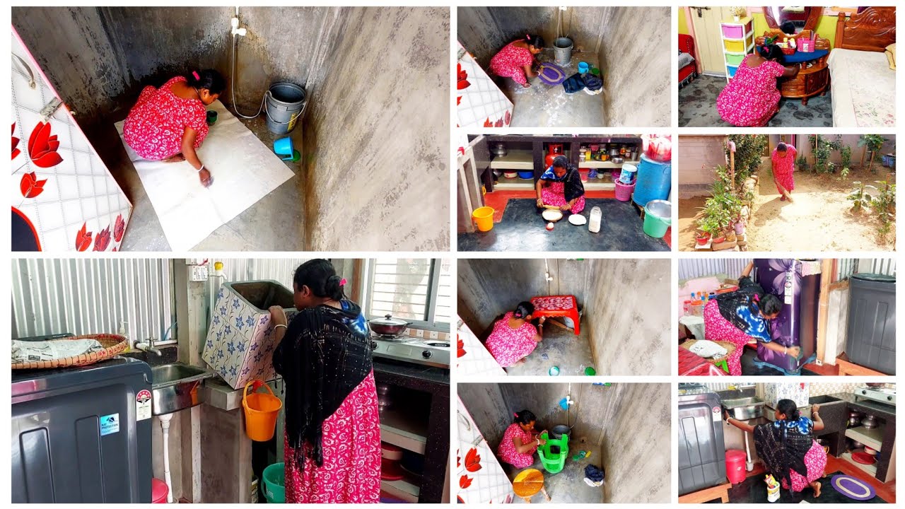 ভোর 4টায় ওঠে বাসিকাজ সেরে, lunch বরের জন্য রুটি করা,kitchen+ফিল্টার+বেসিন পরিষ্কার করে উঠোন ঝাড়ু