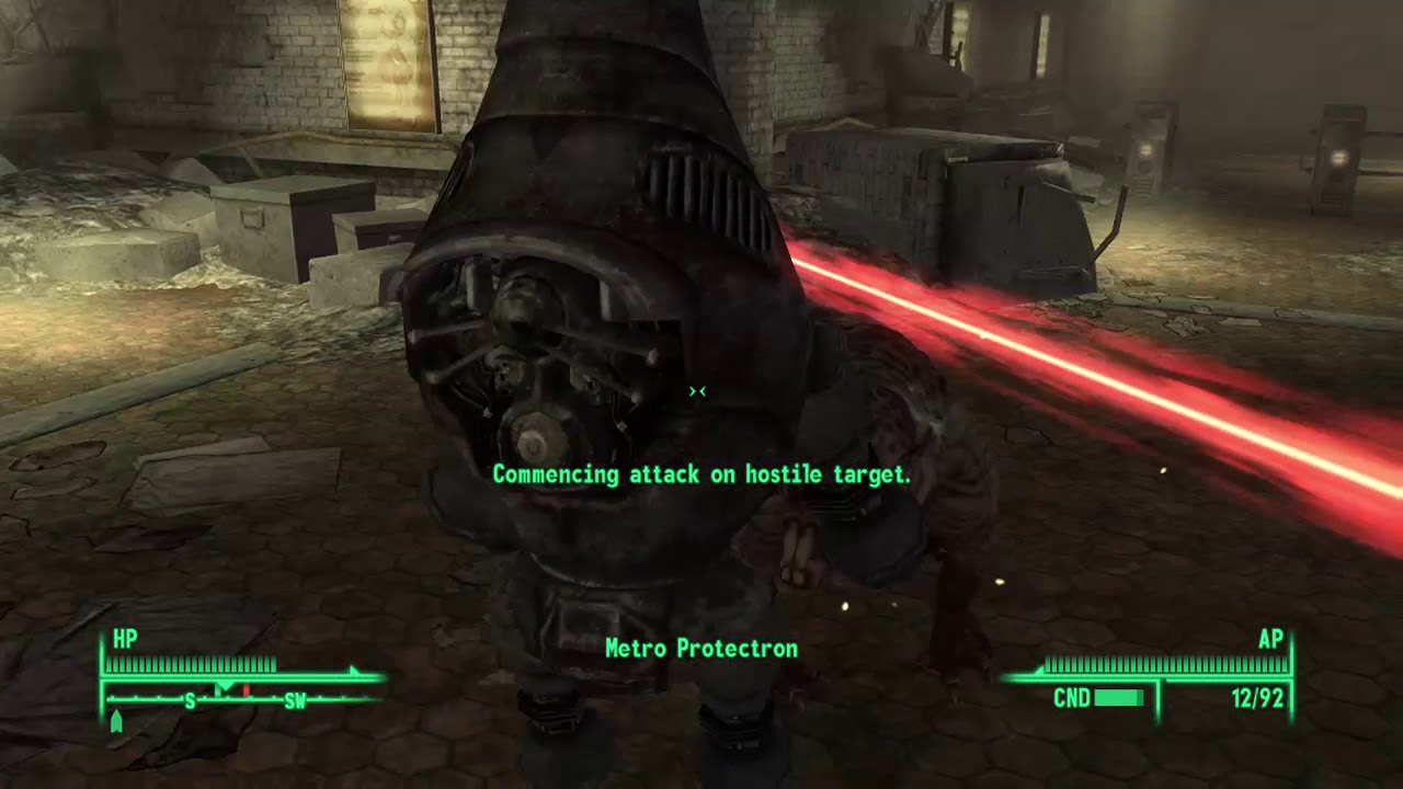 Fallout 3: Battle - Protectron vs Mole Rat