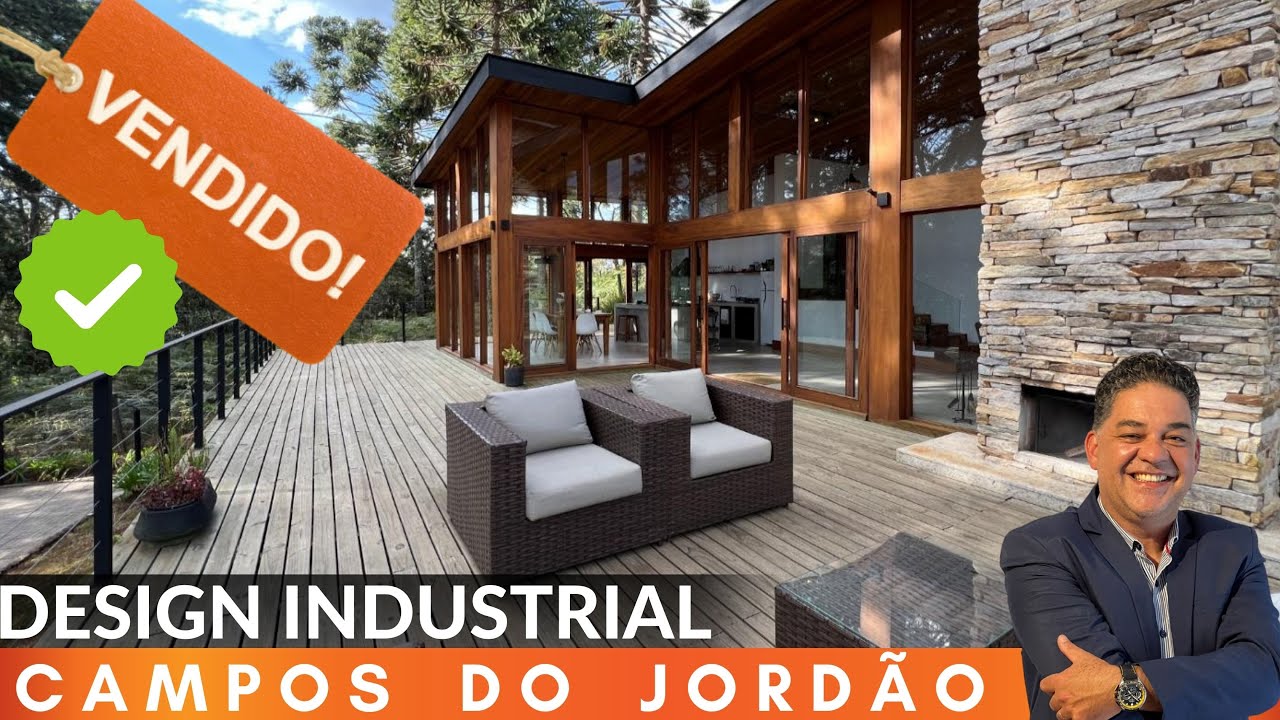 VENDIDA! DESIGN INDUSTRIAL E NATUREZA – CASA MOBILIADA NO CIDADE DO SOL EM CAMPOS DO JORDÃO