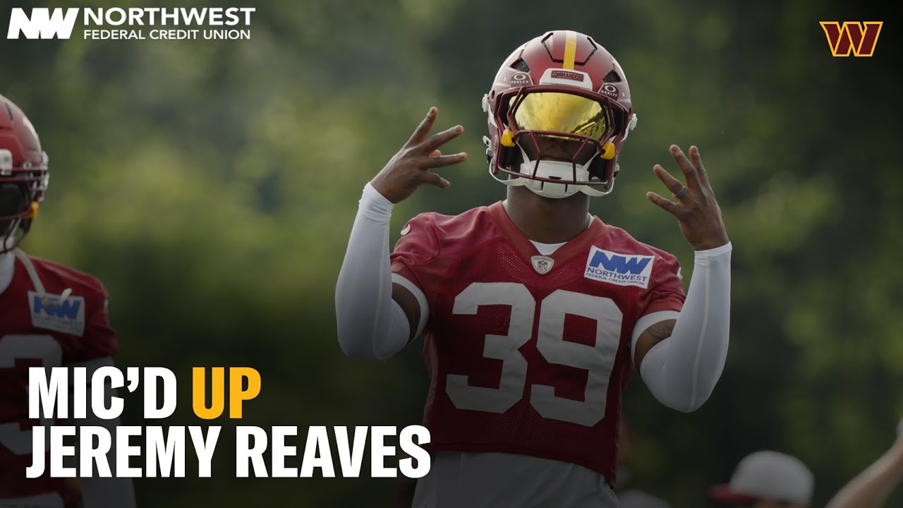 Jeremy Reaves Mic'd Up For the First Day of Pads | Washington Commanders | NFL
