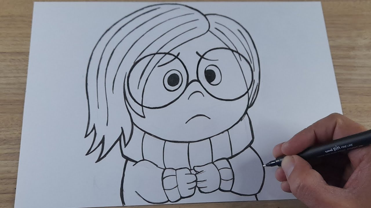 COMO DESENHAR A TRISTEZA ||  DIVERTIDAMENTE 2 | PASSO A PASSO