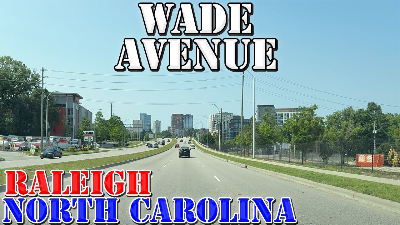 Wade Avenue - To AND From Downtown Raleigh from I-40 - North Carolina - 4K Street Drive