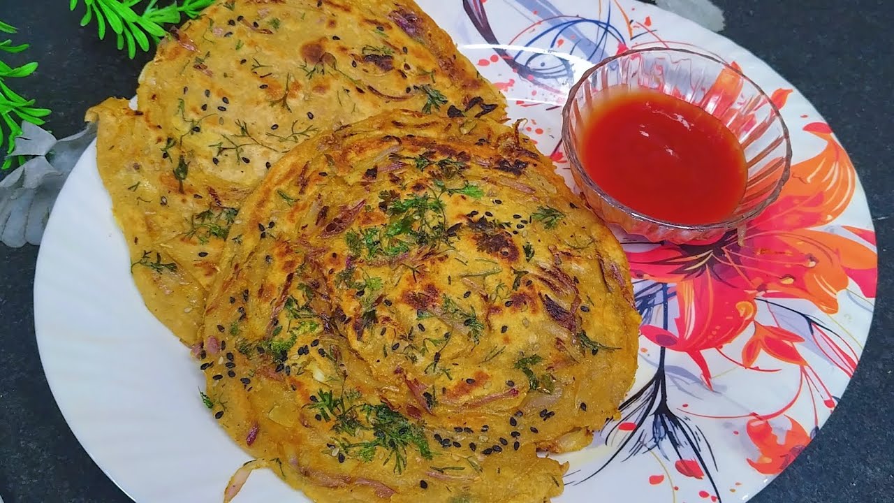 प्याज लच्छा पराठा सुपर tasty 😋#yummmmy #cooking #recipe 