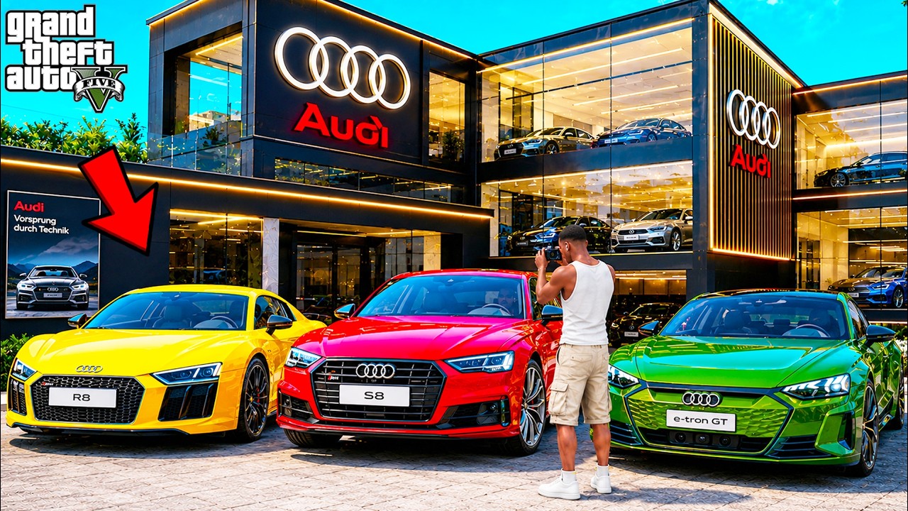 Franklin Opened a New Audi Dealership in GTA 5 | SHINCHAN and CHOP
