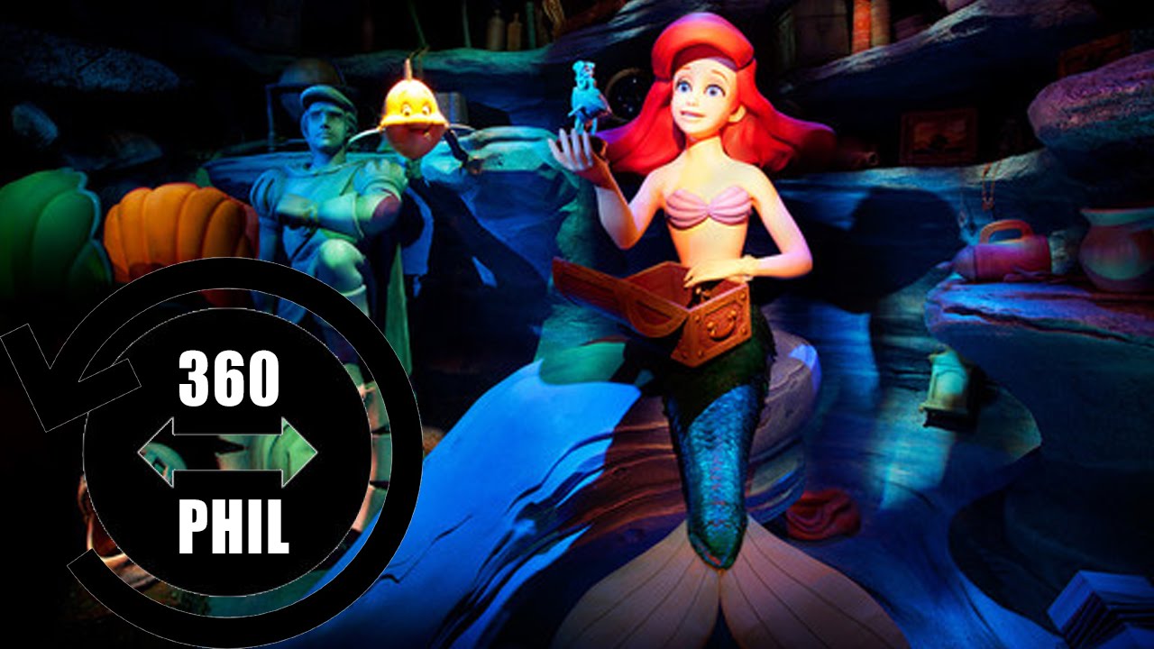THE LITTLE MERMAID ARIEL'S UNDERSEA ADVENTURE FULL RIDE  - Disneyland - 360 Video