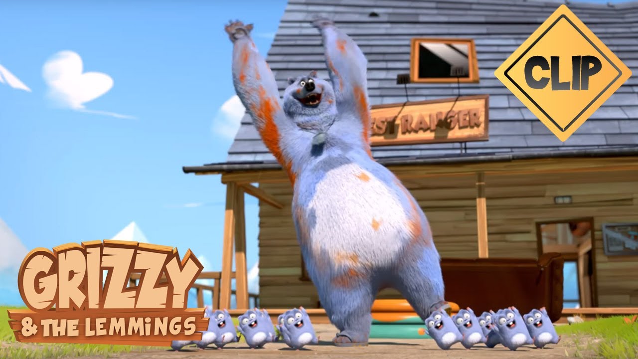 Grizzy tente de se faire adopter par les Lemmings - Grizzy & les Lemmings