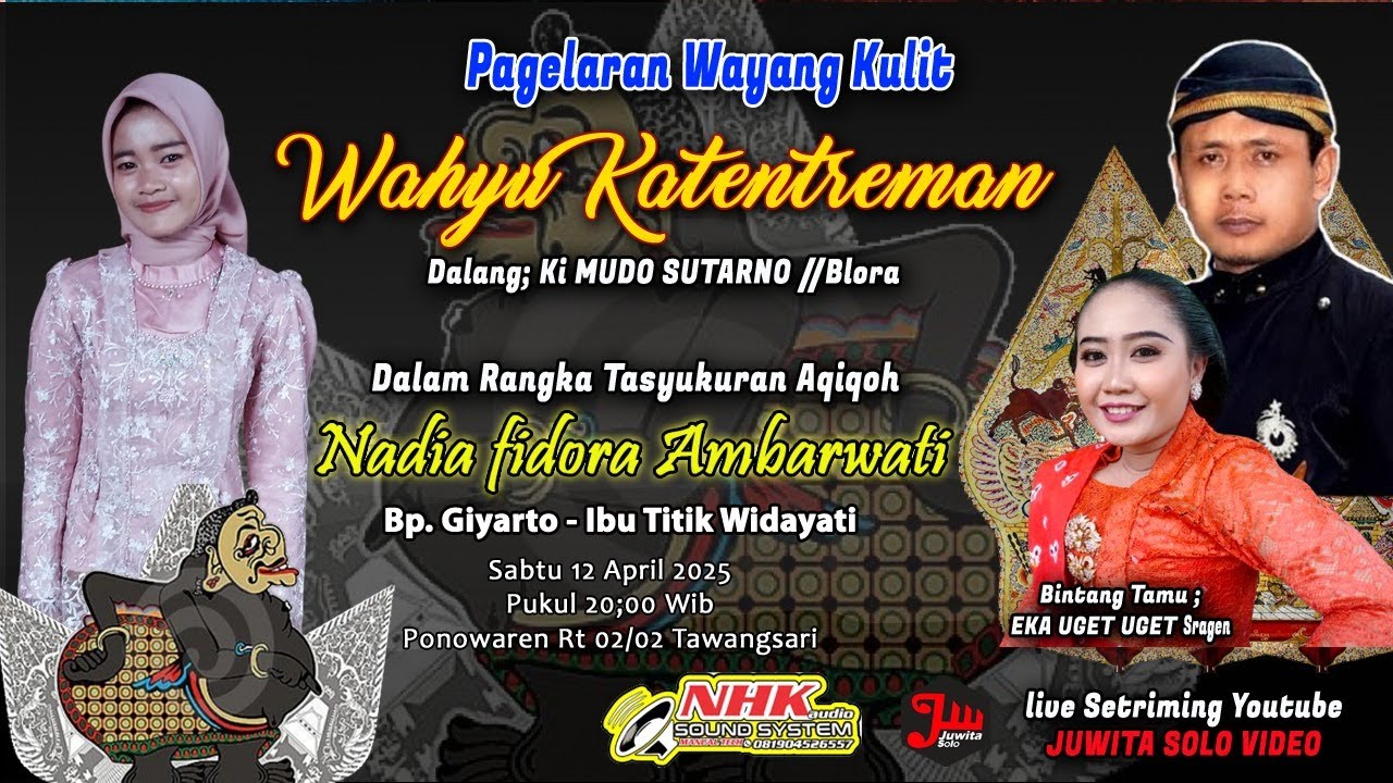 🔴 LIVE PAGELARAN WAYANG KULIT KI MUDO SUTARNO // WAHYU KATENTREMAN // SABTU, 12 APRIL 2025