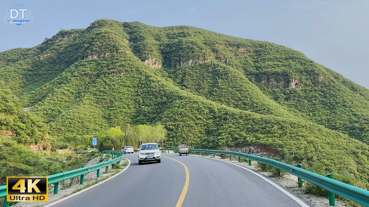 Driving on G112 National Highway 4K HDR - Juma River, Zijing Pass - Scenery along the way