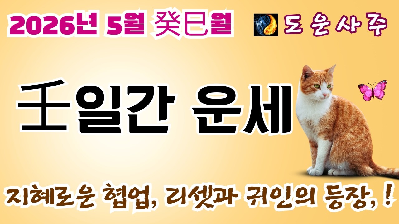 2026년 병오년 5월 壬 일간 운세_지혜로운 협업이 필요하다, 힘들때 귀인의 등장!