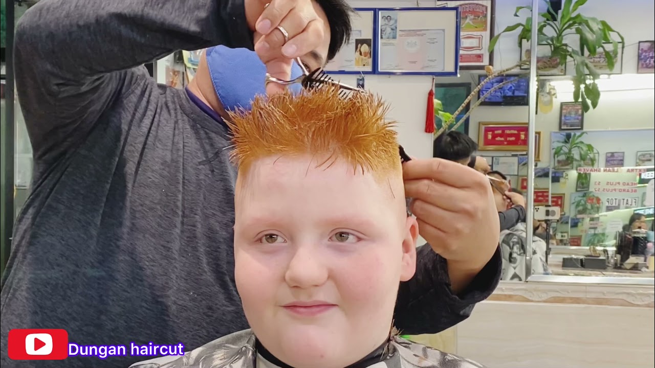 Haircut flat top for kids 3/24/21 , kiểu tóc Đinh cho trẻ em