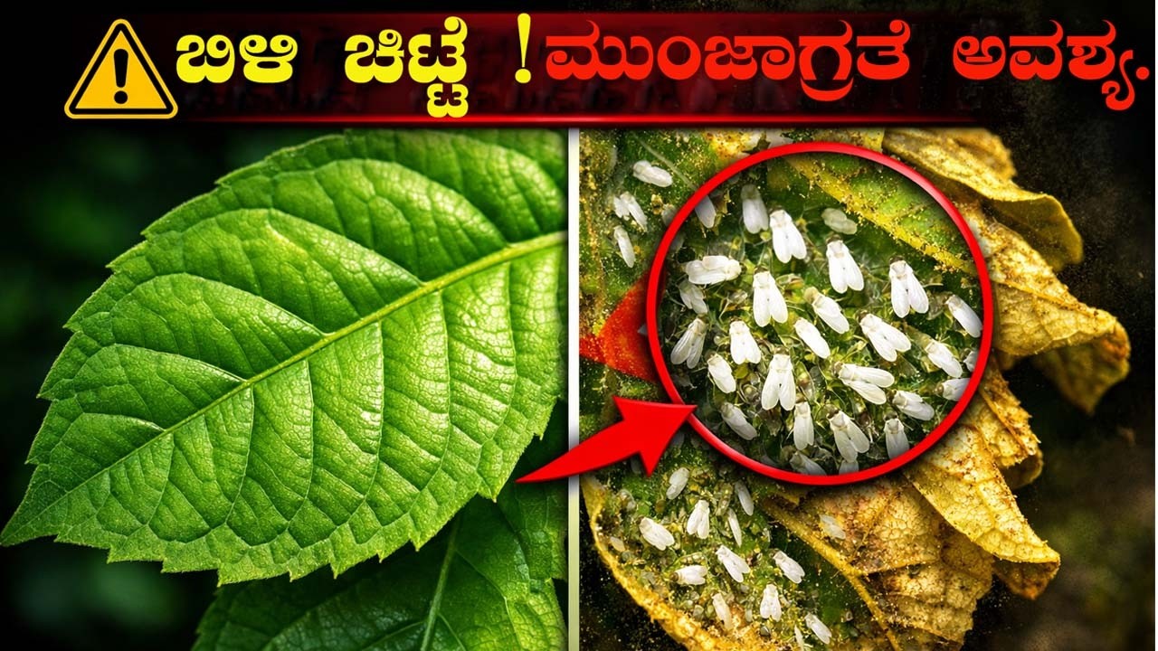 ಬಿಳಿ ಚಿಟ್ಟೆ ಬಗ್ಗೆ ರೈತರು ಗಮನವಿರಿಸಿ ನೋಡಿ.