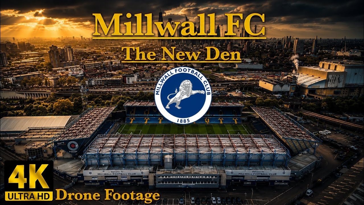 Millwall FC Stadium - The New Den (4K Drone Footage)