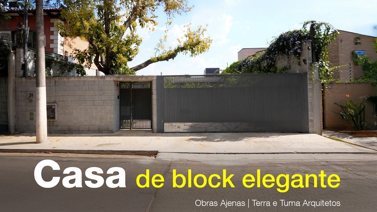 Casa de block Elegante | Obras Ajenas | Terra e Tuma Arquitetos