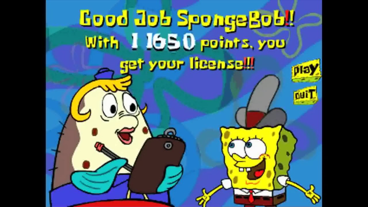 SpongeBob SquarePants: Boating School - Full Game (You Win ending)