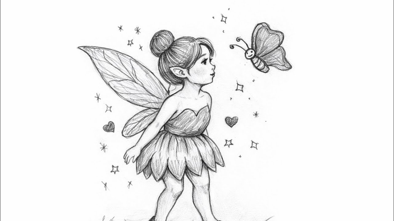 How to draw cute fairy || Easy drawing for beginners || step by step || @Animagic-13 