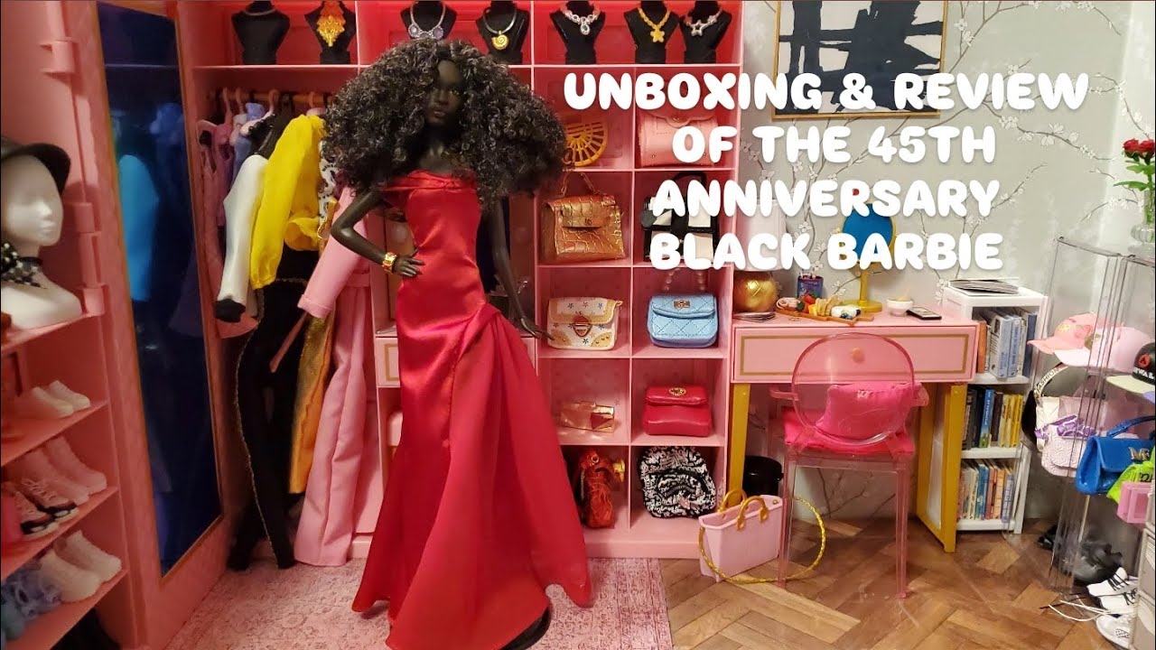 Unboxing & review of the 45th anniversary black barbie plus other things