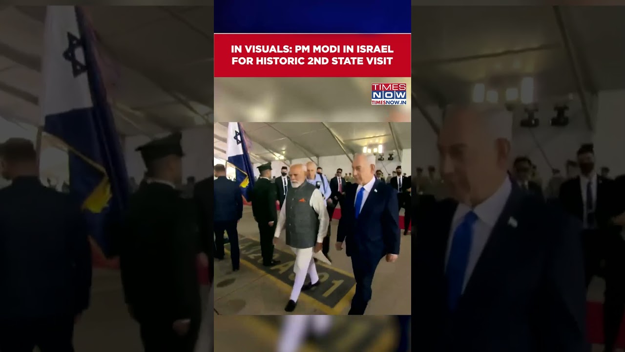 In Visuals: PM Modi On Historic Israel Visit, Netanyahu Welcomes PM In Tel Aviv |Watch Video #shorts