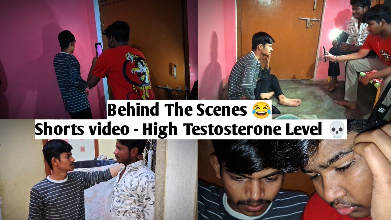 Behind The Scenes 😂|| Shorts Video Shoot || Video Title - High Testosterone Level 💀 || #funnyvideo 