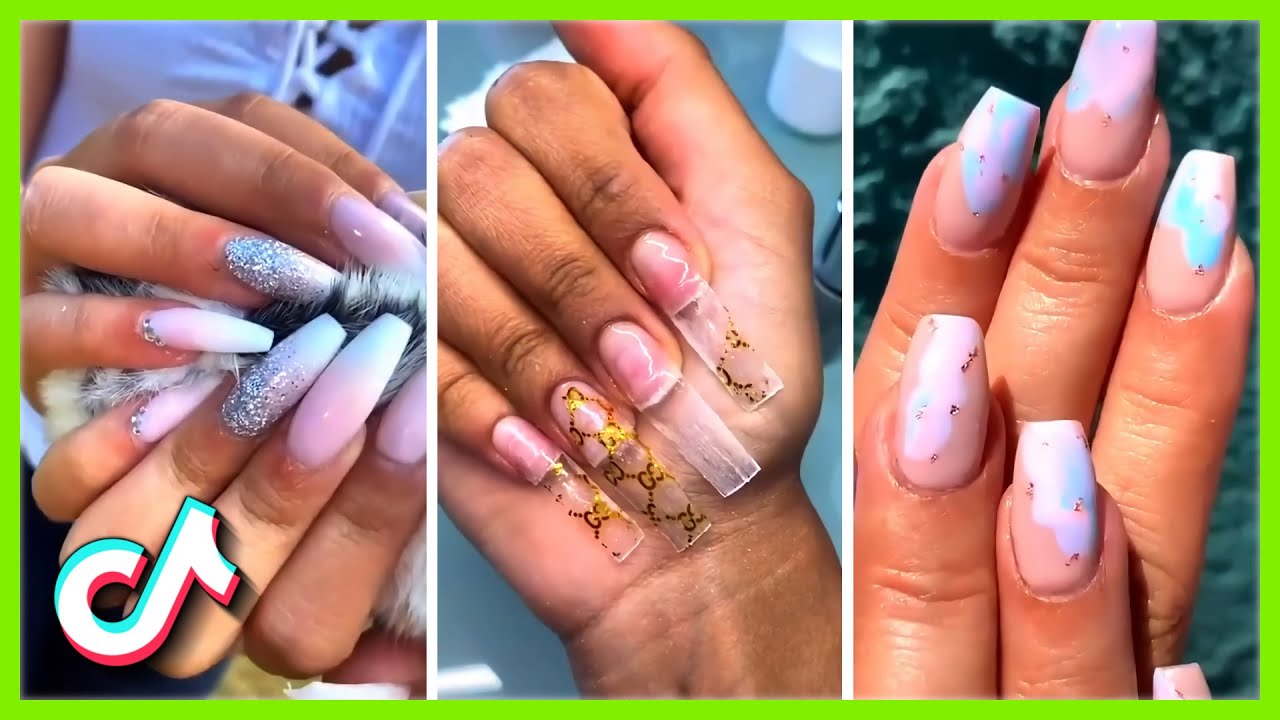 Gel Polish Nails Tutorial With Tips At Home Manicure Compilation January (2021)