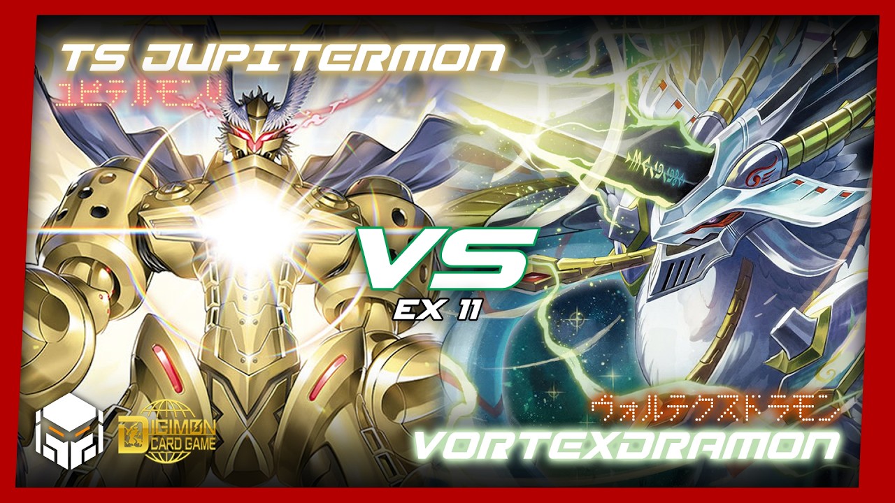 TS Jupitermon vs Vortexdramon [Digimon Card Game & TCG EX11]