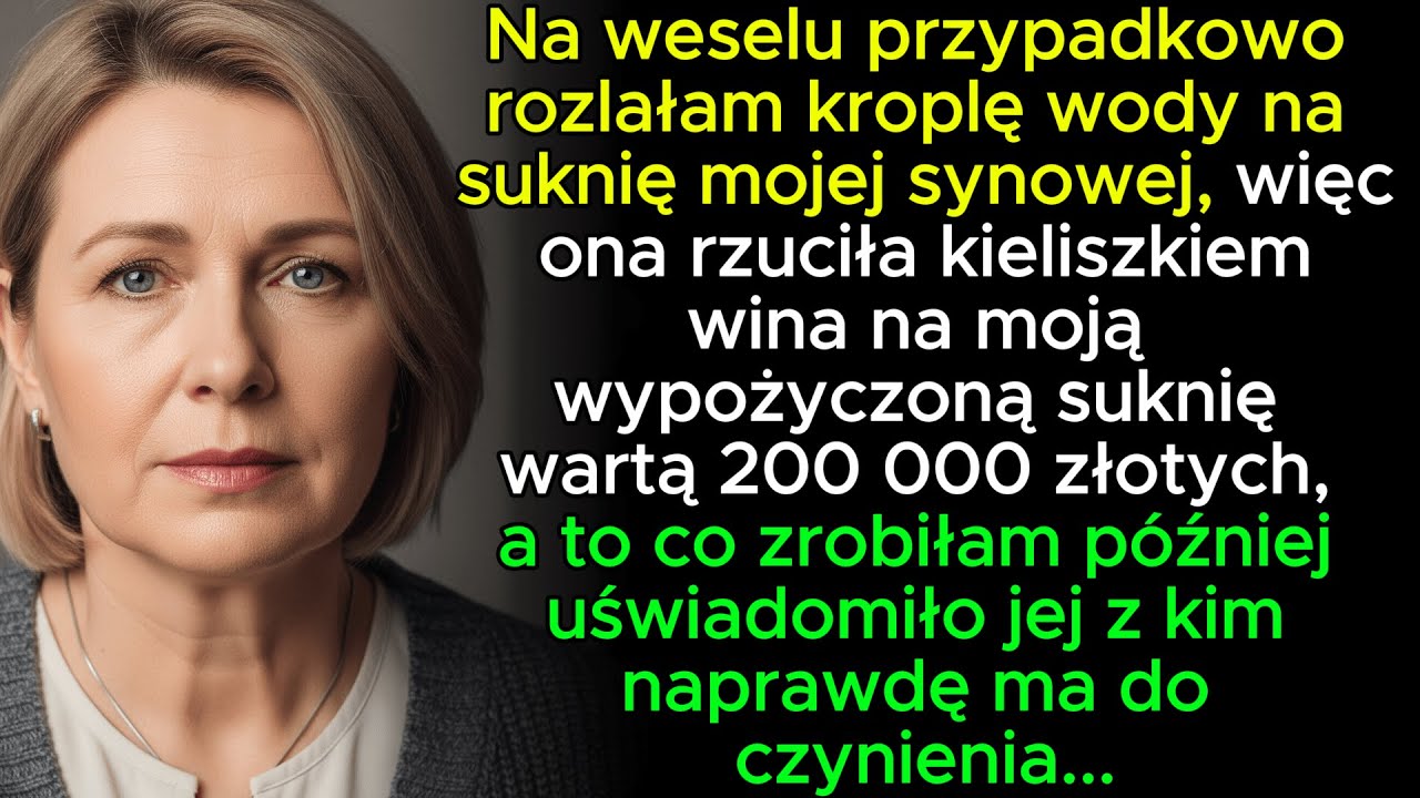 Na Weselu Moja Synowa Rzuciła Winem w Moją Suknię za 50 000 Dolarów, Więc Ja…