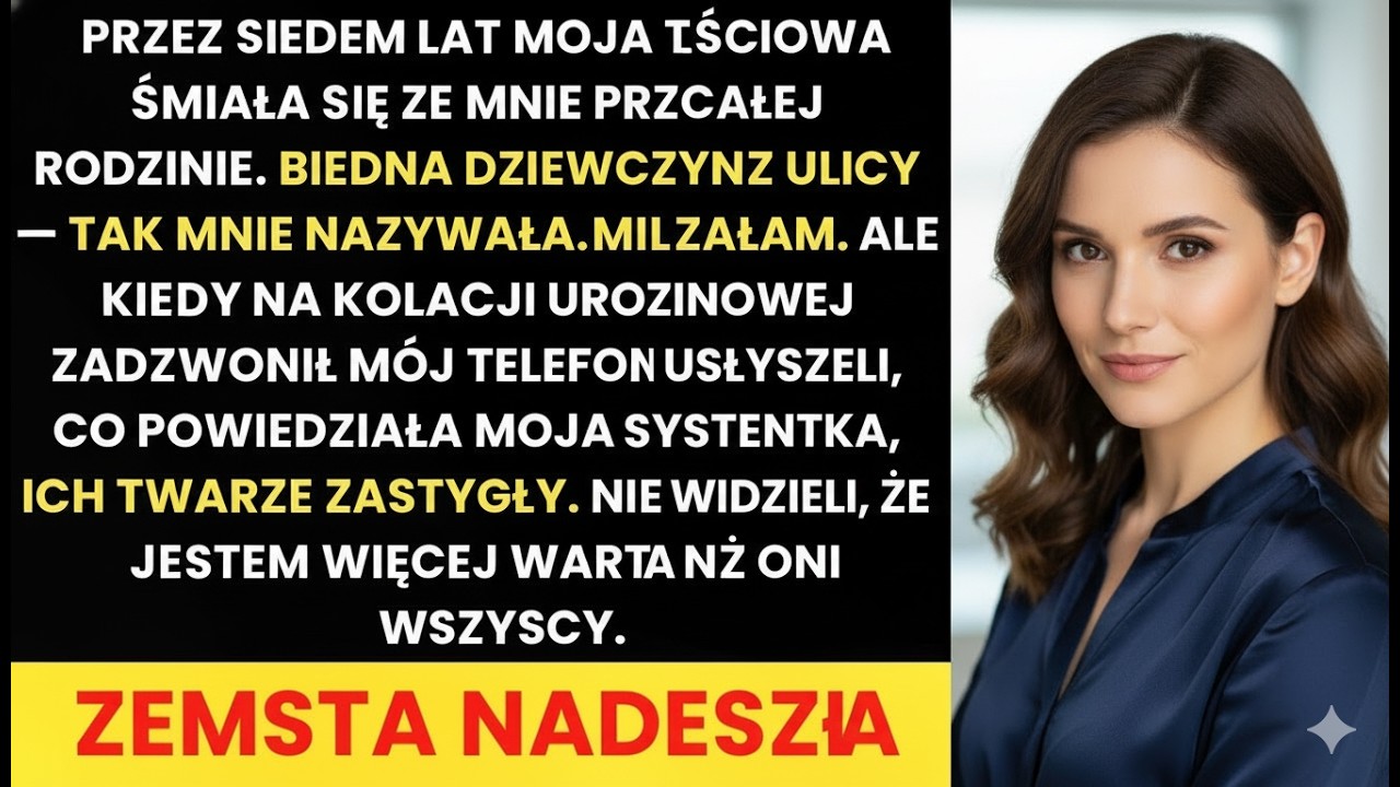 Teściowa mnie wyśmiała — jedno zdanie mojej asystentki zmieniło wszystko