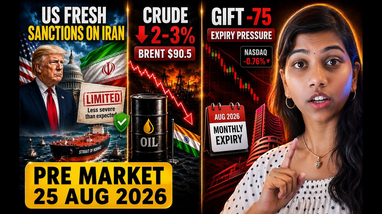 США вводят новые санкции против Ирана! Цены на нефть падают на 3%, но индекс Nifty сигнализирует ...