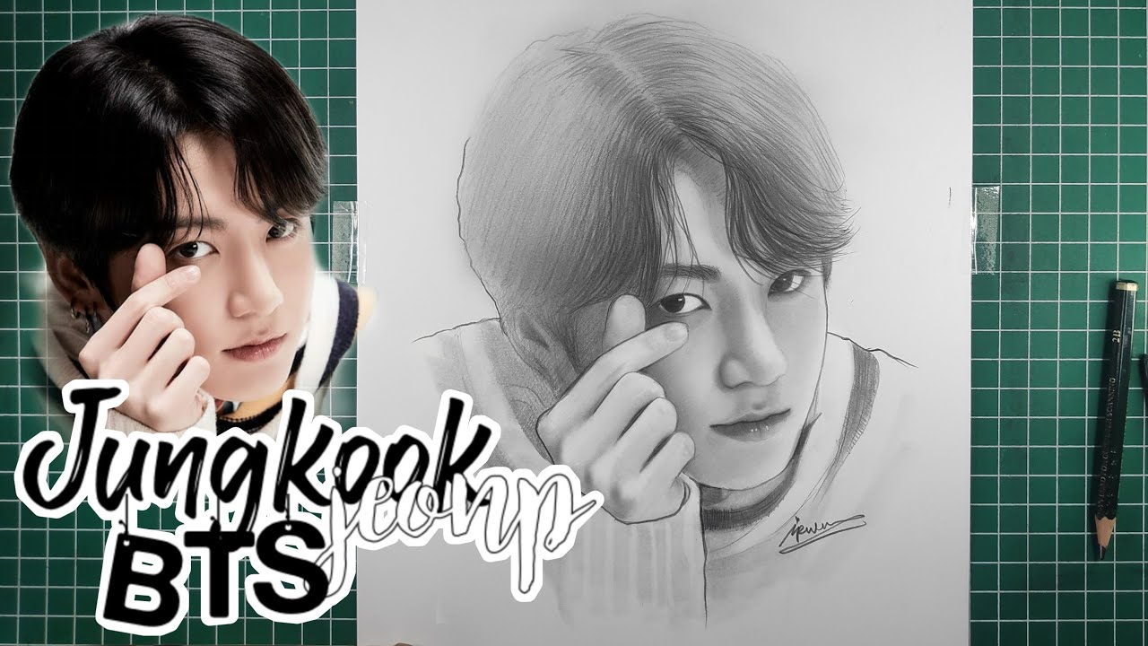 Lukisan Wajah JUNGKOOK BTS Pakai Pensil