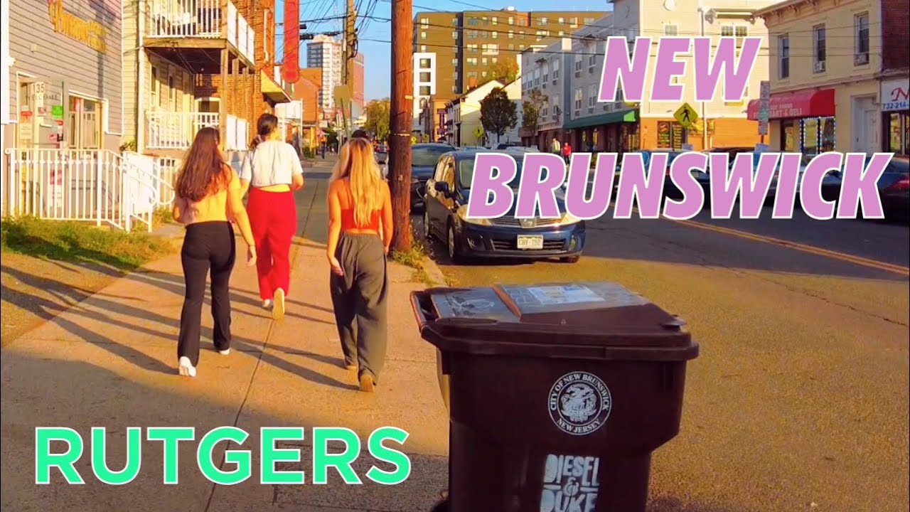 VIRTUAL WALKING TOUR, RUTGERS UNIVERSITY, EASTON AVE, NEW BRUNSWICK NJ, 4K!!