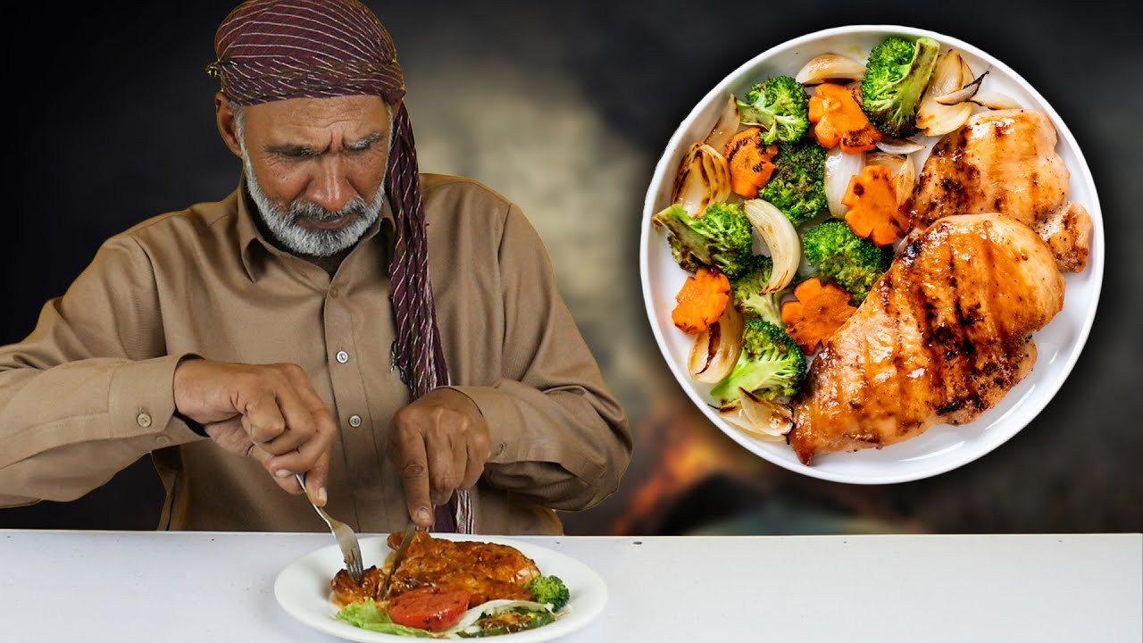 Tribal People Try Chicken Steak For The First Time