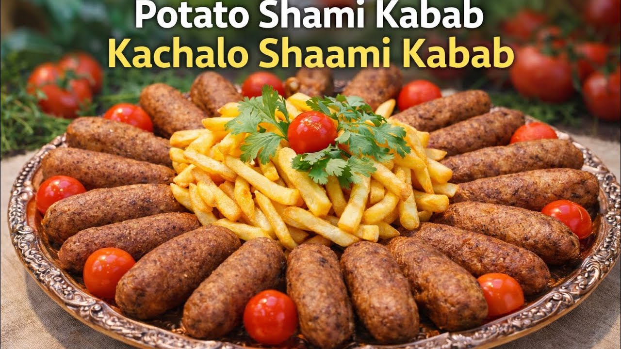 Lola Kabab Afghan Shami kabab Kachaloo لوله كباب افغانى از كچالو بهترين و خوشمزه ترين شامى