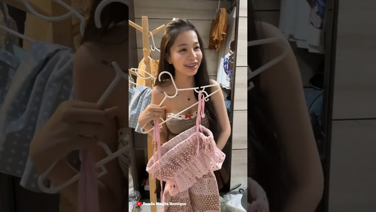 Clothes Try On - Midi Dress Chiffon set