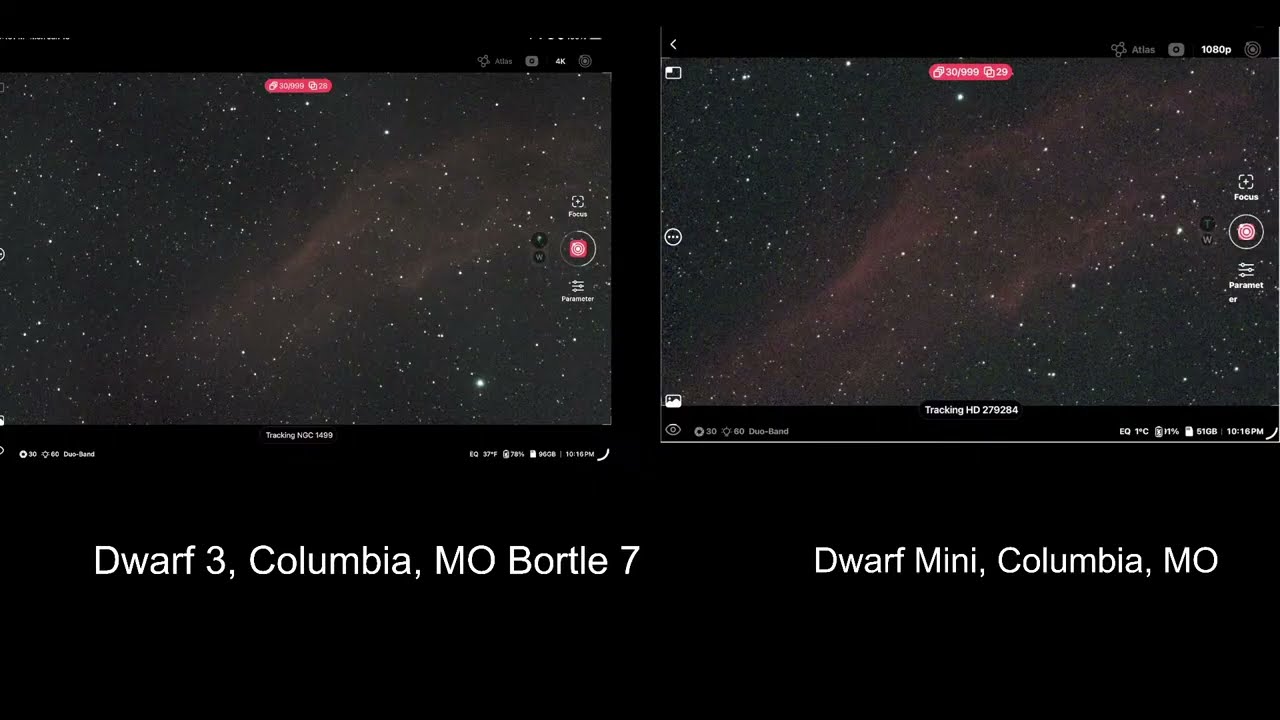 Winter Targets in Perseus , Dwarf 3 and Mini, Columbia, MO  on Jan. 19 , 2026