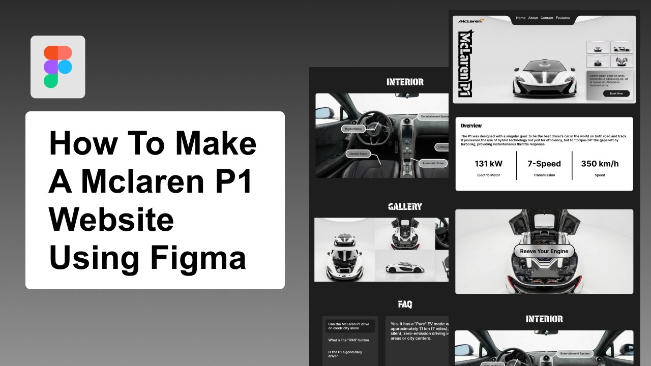 How To Design A McLaren P1 Website In Figma: UI/UX Landing Page Tutorial