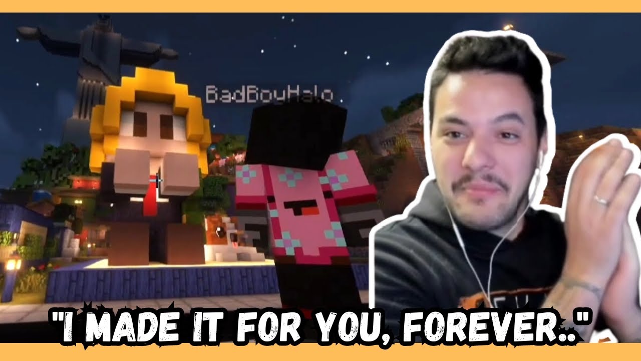 FOREVER reacts to BADBOYHALO'S Statue of him #qsmp