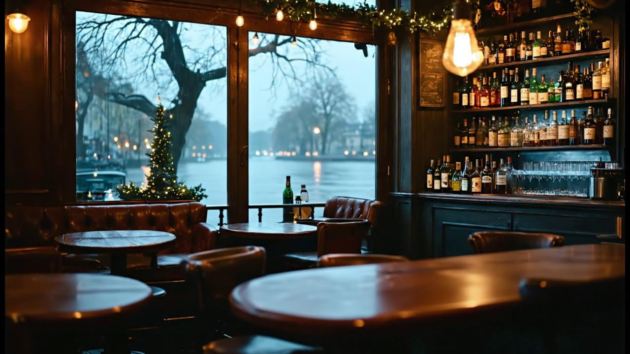 Mesmerizing Jazz Piano Music & Rain Sounds in Parisian Corner ☕ Spellbinding Rainy Night Magic