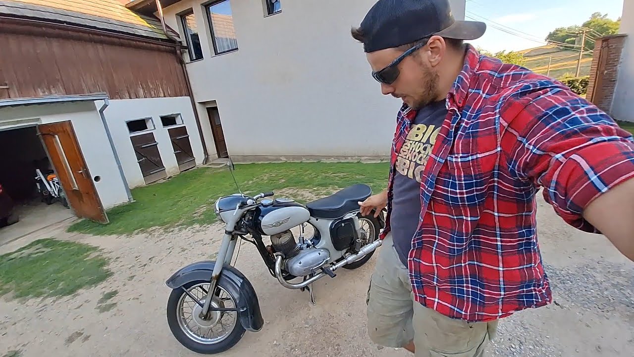 Jawa 250 - start po dvou letech + projížďka