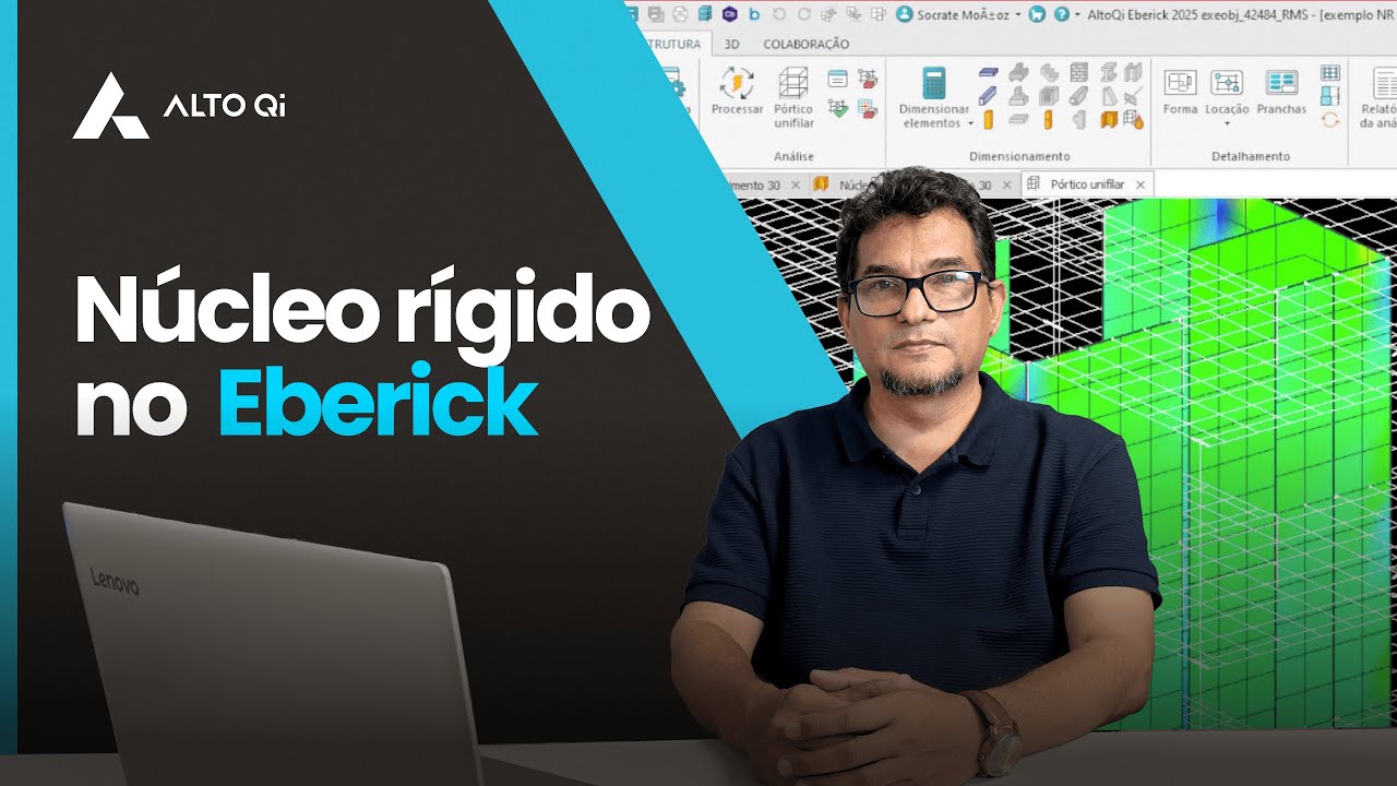 Como aplicar e dimensionar núcleos rígidos no AltoQi Eberick