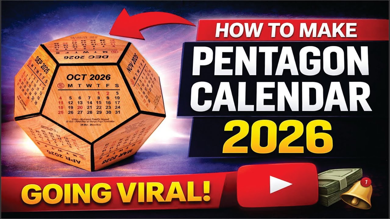 HOW TO MAKE PENTAGON CALENDAR IN EASY WAY FULL PROCESS