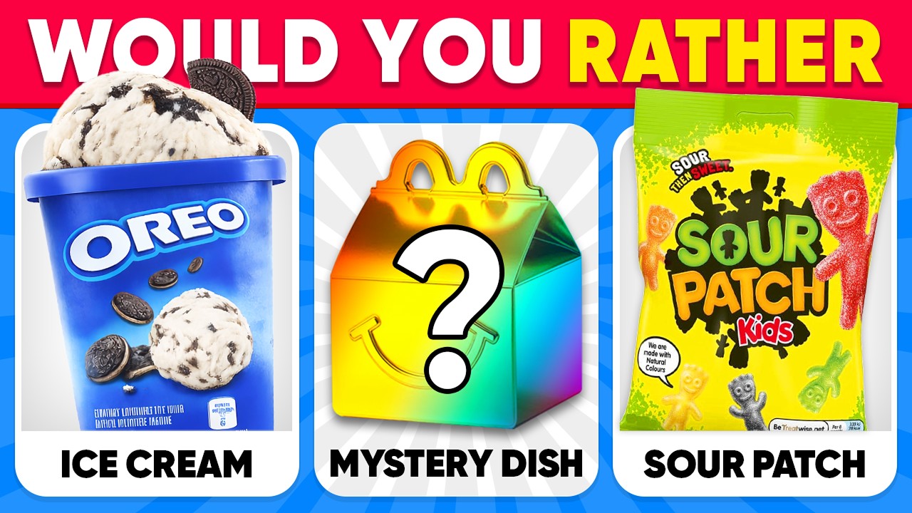 Что бы вы предпочли...? Загадочная викторина о вредной еде 🍨🍫🌈 Выбор еды на 2026 год | Ежедневная...