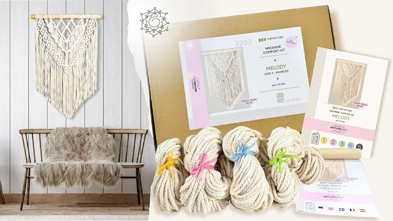 🎁 Unboxing NatureNest Macrame DIY Kit Melody | Boho wall hanging
