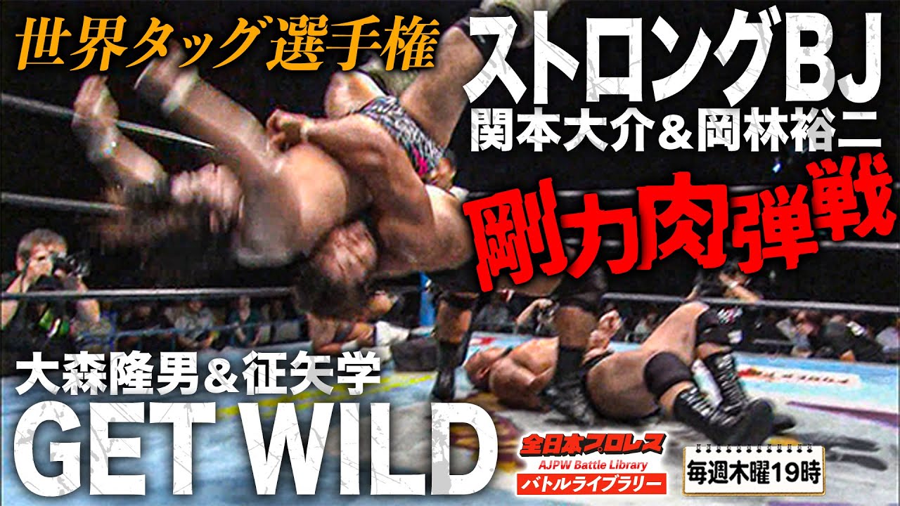 【最高の肉弾決戦】GET WILD大森隆男＆征矢学 vs 関本大介/岡林裕二《世界タッグ選手権 2012/8/26》全日本プロレス バトルライブラリー#248