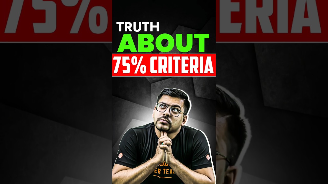 Why is the 75% criteria important in JEE? #jee #jee2026 #jeemains #jeeadvanced #iitjee #harshsir