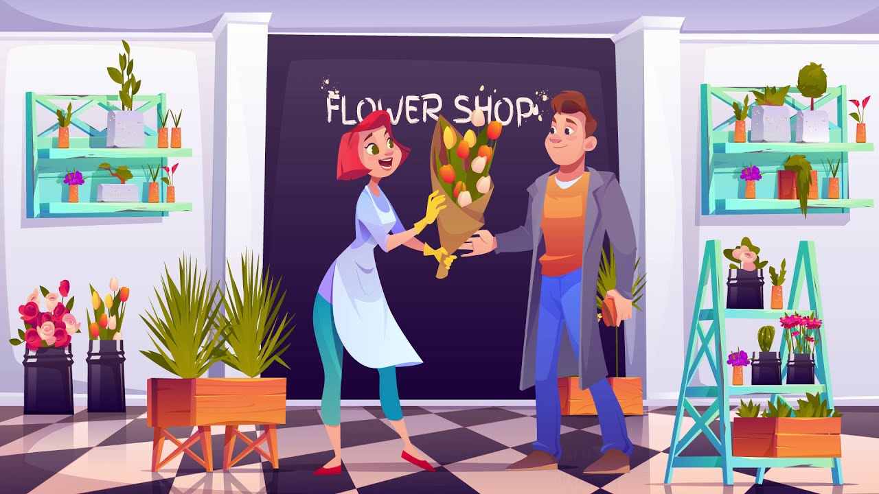 Buying flowers | English conversation