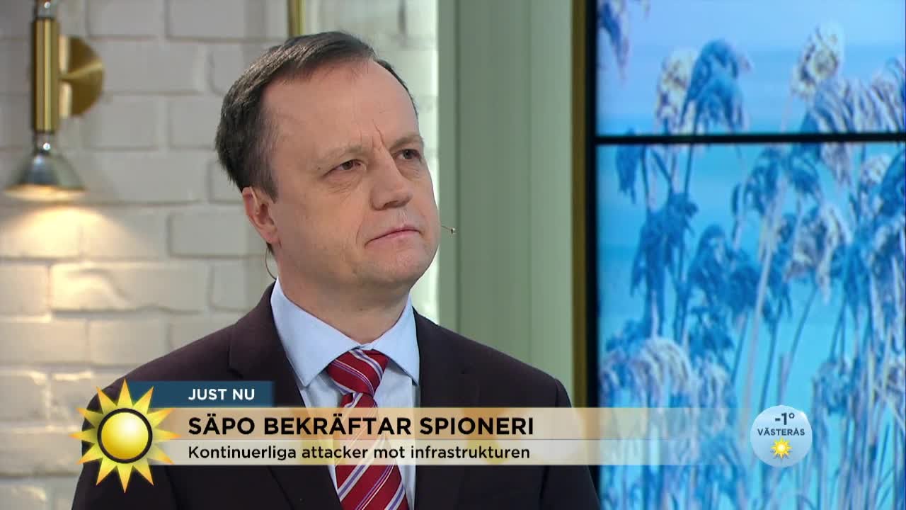 S&auml;po bekr&auml;ftar spioneri  - Nyhetsmorgon (TV4)