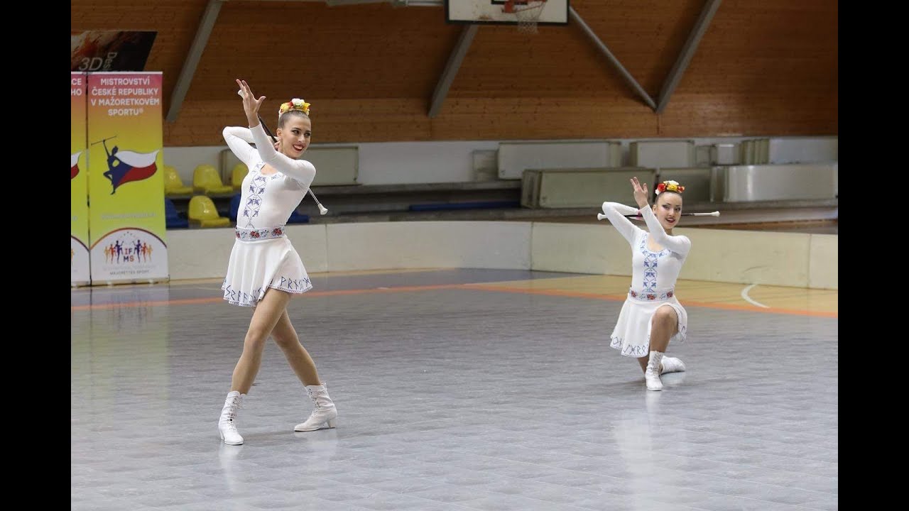 Mažoretky SK PROVO Brno - baton senior duo Kateřina Jarošová + Daniela Majerčíková 2022