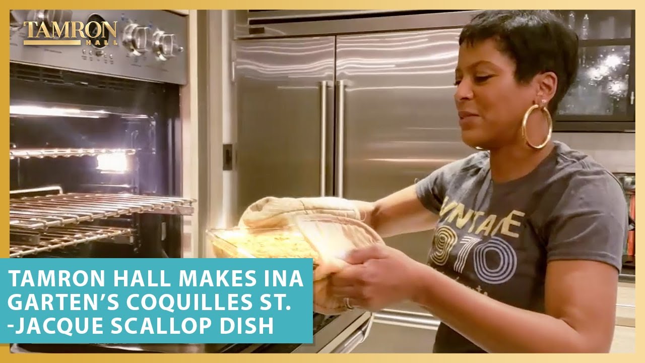 Tamron Hall Makes Ina Garten’s Coquilles St.-Jacque Scallop Dish Recipe