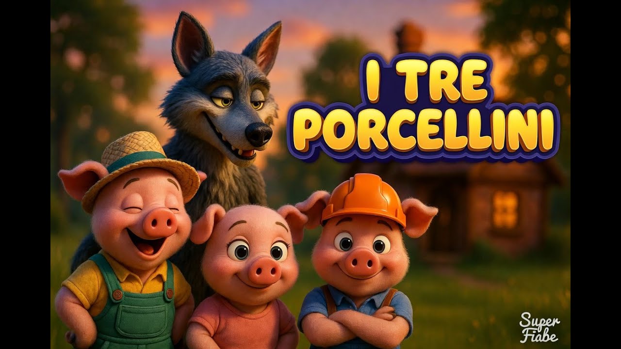 Fiabe per Bambini: I Tre Porcellini e il Lupo