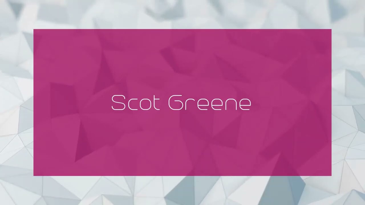 Scot Greene - appearance